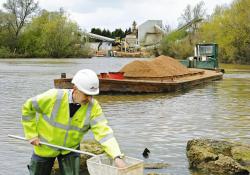 man in river