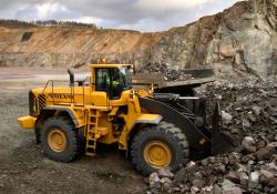 volvo loader in action