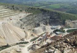 Aerial view of a Marocca Group quarry near Rome, Italy