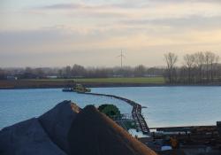 Dredging in a Dutch river