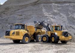 Loading material onto a truck