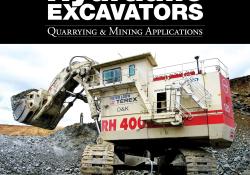 The cover of Rob Sinclair's Hydraulic Excavators: Quarrying and Mining Applications