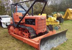 Early bulldozer with cable operated blade