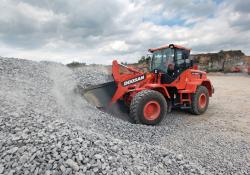 The new generation Doosan DL200-3 loading rocks