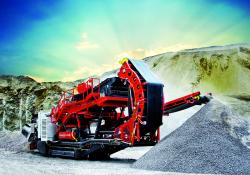 Sandvik’s UH450E track-mounted tertiary crusher