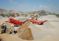 mobile and static and mobile crushing and screening equipment from Sandvik 