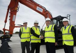 Dafydd Evans, Motsomu Sue, Jeff Cuthbert and Glyn Jones