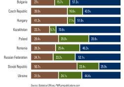 Structure of construction output in selected CEE and CIS countries