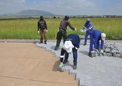 use of concrete block paving in Zambia 