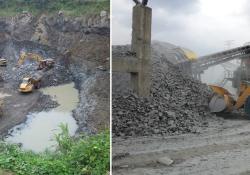 Equipment at work in Nigerian quarry