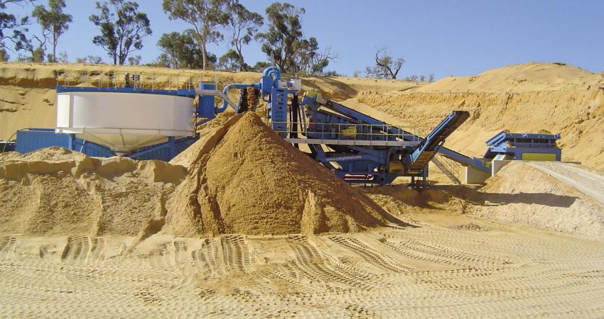 WA Limestone washed sand stockpile from M2500