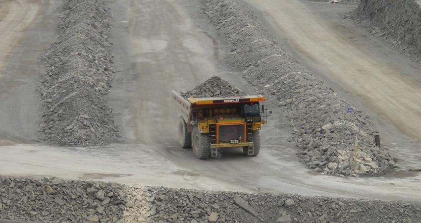 Caterpillar 777D truck at Ultra Tech Cement’s Rajashree quarry