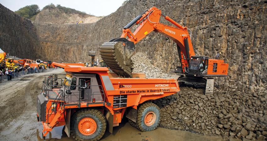 Hitachi EH1100-5 truck and ZX870 excavator