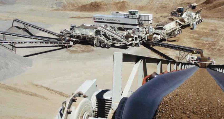 Terex mobile aggregates crushing system