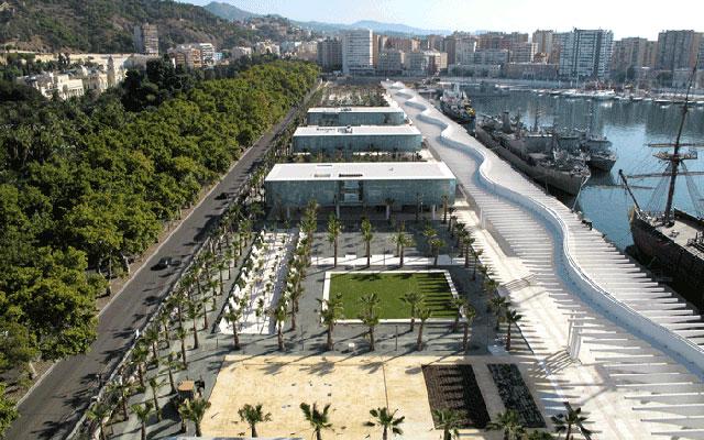 Palm Grove of Surprises at Malaga port 