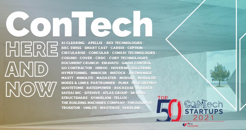 Cemex Ventures Top50 ConTech Startups list construction technology ecosystem