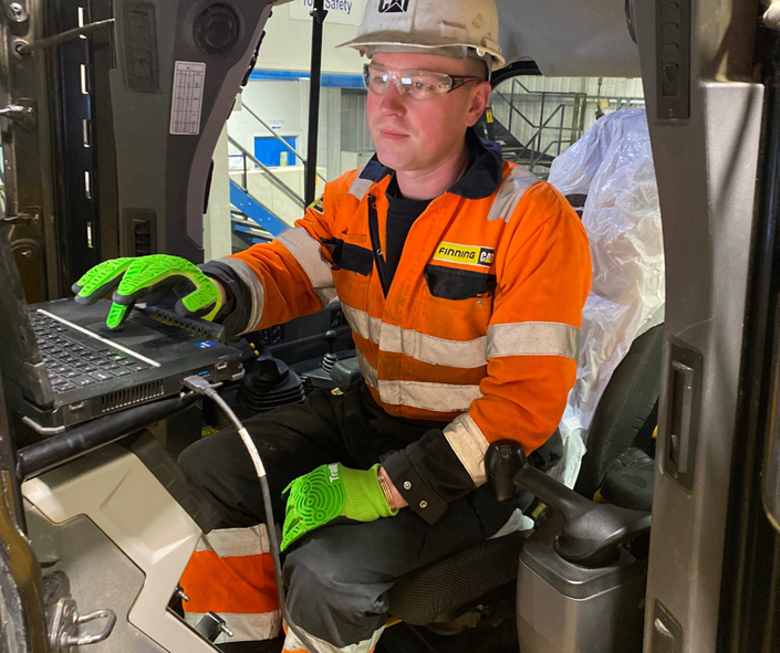 Tom Wild, a Finning Technical Engineer, takes part in the inaugural Global Dealer Technician Challenge. Pic: Finning