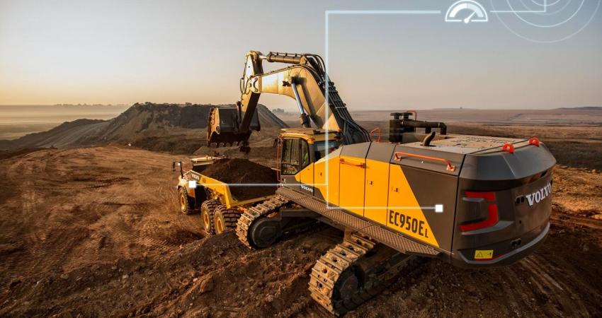 Electric machines such as Volvo CE's mid-size EC230 electric excavator can reduce a fleet’s carbon emissions in the switch to cleaner sources of power. Image: Volvo CE