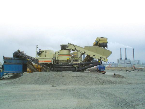 Working crushing aggregates in Helsinki 