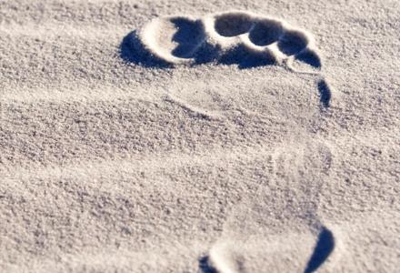 Footprint in the sand