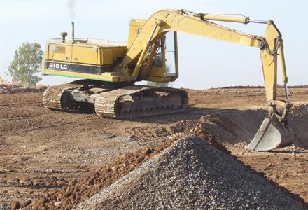 Cat 219LC at Work