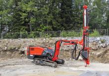 Sandvik Dino DC400Ri crawler-based surface drilling unit 