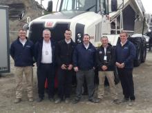 Philip English from Terex Trucks with EMS representatives 