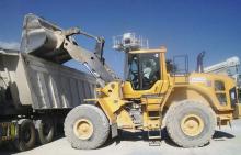 A Volvo L150G-Series wheeled loader