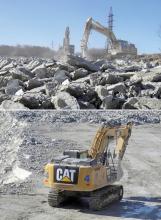 Caterpillar 336 ME excavator models at Väo quarry