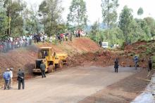 Road construction in Kenya