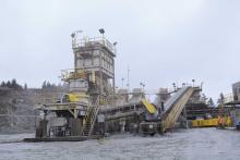 Sandvik cone crusher at the Pitt River Quarry plant