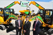 JCB Dan Thompstone,  A-Plant Asif Latief and Tom Greenshields, 