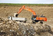 Hitachi ZX470LCH-5 excavator in Switzerland