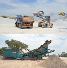 Bell L1806E loader, Powerscreen Chieftain 2100X screen 