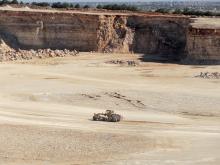 motor grader at Balcones Quarry 