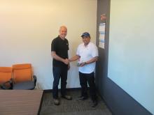 David Scurr, Sandvik Construction, with Herbert Dela Cruz