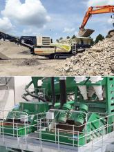 Lokotrack LT1213 impactor and CDE Global washing plant