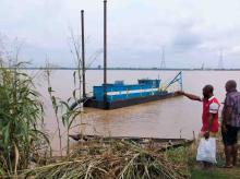 DSC Wolverine dredge on the Niger River Delta