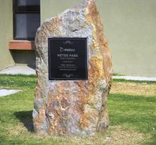 Metso Park’s inauguration plaque