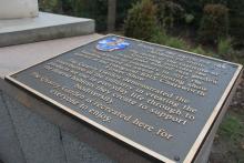 Plaque at IQ Quarry Garden