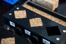 A mould for shaping bricks made out of living materials. Photo: CU Boulder College of Engineering and Applied Science