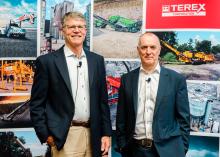 Terex chairman and CEO John Garrison (left) and Terex Materials Processing president Kieran Hegarty