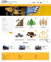 The website groups Bell machinery according to industry