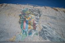 Brazilian artist Eduardo Kobra’s depiction of David by Michelangelo at Cima di Gioia marble quarry in Tuscany, which marks the boundary between the city of Carrara and Massa © Gianni Tonazzini | Dreamstime.com