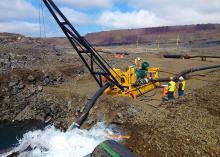 A Multiflo ME electric pump on  a US work site