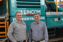 Stevens Group general manager Ken Johnston (left) and Lincom Group CEO Stephen Watterson