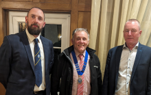 Eddie Nethery (centre) will serve as chairman of the Institute of Quarrying in Northern Ireland for two years