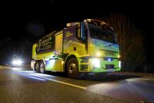 The electric sprayer was used for the first time on the A120 in Essex, UK