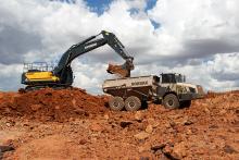 A Hyundai HX500 L excavator loading a Rokbak ADT for PT Hillcon in Weda Bay, North Maluku. Pic: Rokbak