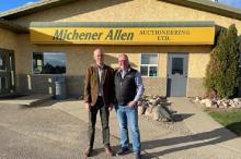 Euro Auctions founder Derek Keys (left) with Ian Michener of Michener Allen